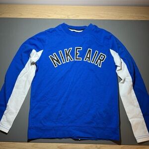 Nike Blue and White Men's Sweater